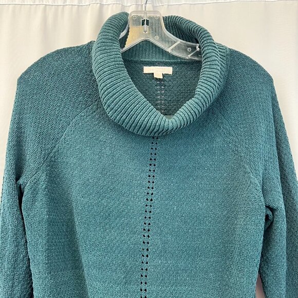 LC Lauren Conrad Womens Green Knitted Turtleneck Pullover Sweater Size Small - Picture 3 of 9